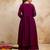 purple fancy silk blend kurta set