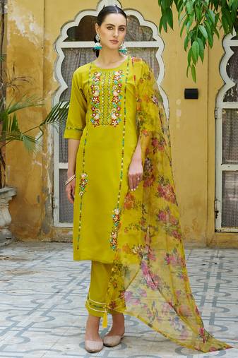 black fancy viscose rayon kurta set