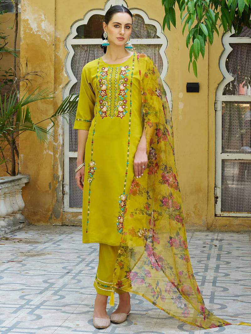 black fancy viscose rayon kurta set