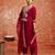 maroon fancy viscose rayon kurta set