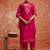 pink fancy viscose rayon kurta set