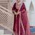 maroon fancy silk blend kurta set