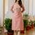 baby-pink fancy silk blend kurta set