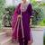 purple fancy silk blend kurta set