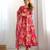multicolor fancy pure organza kurta set