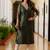 green fancy silk blend kurta set
