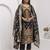 black fancy jacquard kurta set
