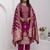 pink fancy jacquard kurta set