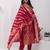 red fancy jacquard kurta set