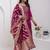 pink fancy jacquard kurta set