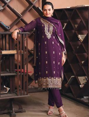wine fancy georgette kurta set 2