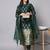 green fancy cotton silk kurta set