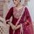 maroon fancy silk blend kurta set