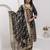 black fancy jacquard kurta set