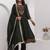green fancy silk kurta set