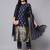navy-blue fancy cotton silk kurta set