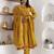 yellow fancy silk kurta set