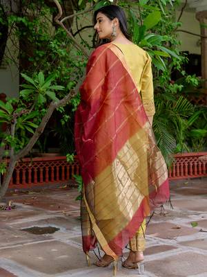 white fancy blended cotton kurta set 4