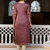 purple fancy silk blend long kurti