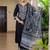 black fancy silk blend kurta set