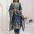 teal fancy jacquard kurta set