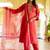 peach fancy viscose rayon kurta set