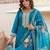 blue fancy viscose rayon kurta set