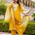 yellow fancy viscose rayon kurta set