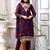 wine fancy georgette kurta set