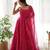 rani-pink fancy pure chiffon long kurti