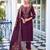 purple fancy pure viscose kurta set