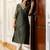 green fancy silk blend kurta set