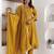 yellow fancy silk kurta set