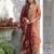 peach fancy silk kurta set