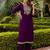 purple fancy viscose rayon kurta set