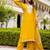 yellow fancy viscose rayon kurta set