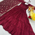 burgundy fancy pure silk kurta set