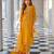 yellow fancy pure viscose kurta set
