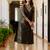 black fancy silk blend kurta set