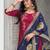 scarlet-red fancy silk kurta set