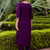 purple fancy viscose rayon kurta set