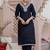 black fancy silk blend kurta set