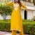 yellow fancy viscose rayon kurta set