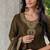 slate-grey fancy silk kurta set