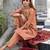 peach fancy silk kurta set