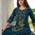 teal fancy pure viscose kurta set