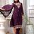wine fancy georgette kurta set