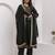 green fancy silk kurta set