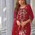 Maroon silk blend designer festive wear readymade suit