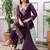 wine fancy georgette kurta set